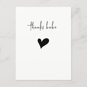 Minimalistische Dank U Hart Briefkaart
