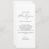 Minimalistische dank u plaats kaart Sjabloon (Voorkant / Achterkant)