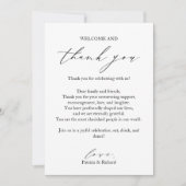 Minimalistische dank u plaats kaart Sjabloon (Voorkant)