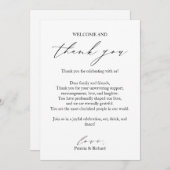 Minimalistische dank u plaats kaart Sjabloon (Voorkant / Achterkant)