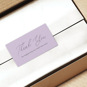 Minimalistische Dank U Voor Het Steunen Van Kleine Visitekaartje