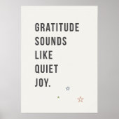 Minimalistische Dankbaarheidsquote, Mindful Leven Poster (Voorkant)