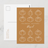 Minimalistische dankbare gelukzalige gezegende pom briefkaart (Voorkant / Achterkant)