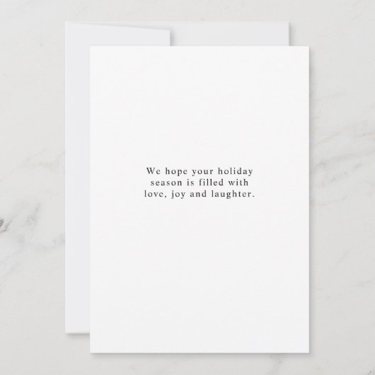 Minimalistische Dankbare Thanksgiving Familiefoto Kaart (Achterkant)