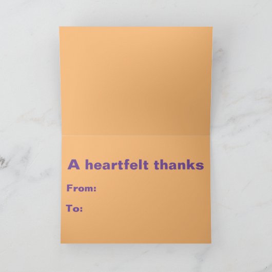 Minimalistische Dankbetuiging Kaart (Binnen)