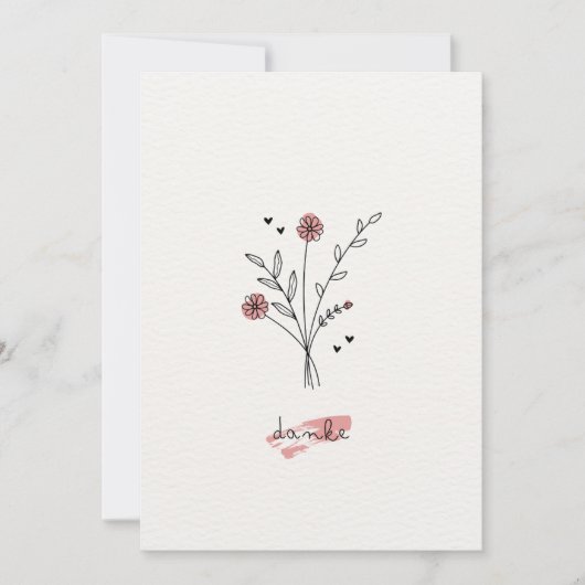 Minimalistische Dankeskarte Bedankkaart (Voorkant)