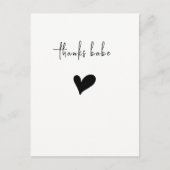Minimalistische Dankjewel Hart Briefkaart (Voorkant)