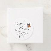 Minimalistische Dankjewelvlinderdouche Bedankjes Labels (In situ)