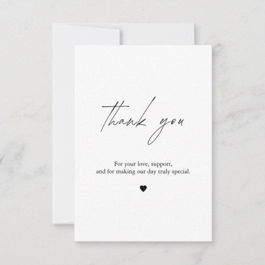 Minimalistische Dankkaart Bedankkaart (Voorkant)
