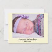 Minimalistische Dankkaart Geboorteaankondiging Aankondiging (Voorkant)