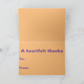 Minimalistische Dankkaart Kaart (Binnen)