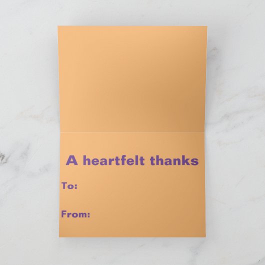 Minimalistische Dankkaart Kaart (Binnen)