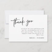 Minimalistische Dankkaart Moderne Bedankbrief Boho Bedankkaart (Achterkant)