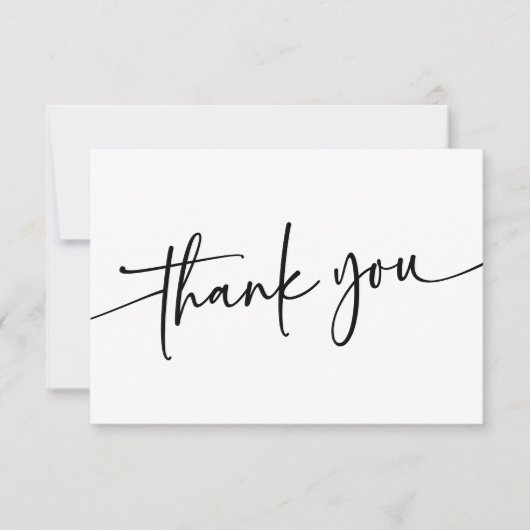 Minimalistische Dankkaart Moderne Bedankt Notitie  (Voorkant)