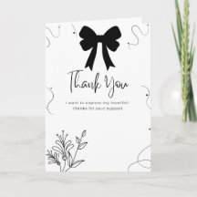 Minimalistische Dankkaart Signature Collectie met 