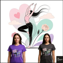 Minimalistische Danser Roos Hart Schets Pastel