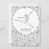 Minimalistische dansrecital  kaart (Achterkant)