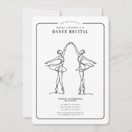 Minimalistische dansrecital  kaart