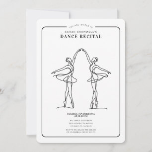 Minimalistische dansrecital kaart