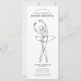Minimalistische dansvoorstelling Elegante Ballerin Kaart