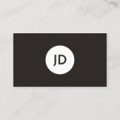 Minimalistische Dark Gray White Monogram Attorney Visitekaartje (Voorkant)