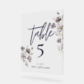 Minimalistische Dark Navy waterverf tabel nummer Acryl Bord (Hoek)