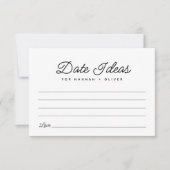 Minimalistische Datum Nacht Ideeën Bruiloft Advies RSVP Kaartje (Voorkant)