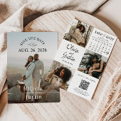 Minimalistische datum opslaan met QR-code Kaart