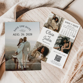 Minimalistische datum opslaan met QR-code Kaart