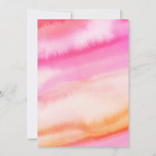 Minimalistische datum opslaan | Waterverf bruiloft Save The Date (Achterkant)