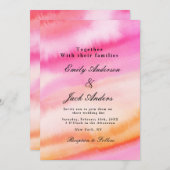 Minimalistische datum opslaan | Waterverf bruiloft Save The Date (Voorkant / Achterkant)