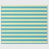 Minimalistische Dawn Blue en Momisa Snoep Stripe G Cadeaupapier (Vlak)