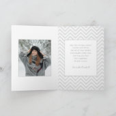 Minimalistische de 4-foto van Kerstmis Grijze Kaart (Binnen)