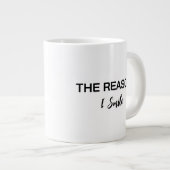 Minimalistische "De reden dat ik glimlach" mok met (Voorkant rechts)
