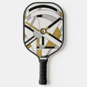 Minimalistische Deco Circulaire Geometrie Pickleball Paddle (Achterkant)