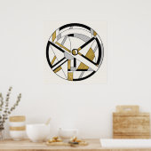 Minimalistische deco circulaire geometrie poster (Keuken)