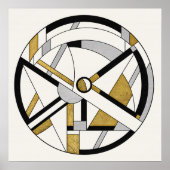 Minimalistische deco circulaire geometrie poster (Voorkant)