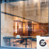 Minimalistische Deco Stijl | Wit Raamsticker (Cafe Raam)