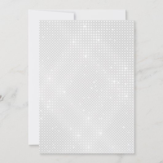 Minimalistische Deco Zwart Wit Sequins 40e verjaar Kaart (Achterkant)