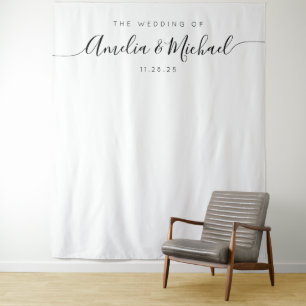Minimalistische decoratie achterwand voor trouwrec wandkleed