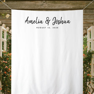 Minimalistische decoratie achterwand voor trouwrec wandkleed