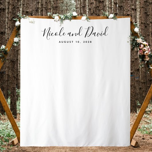 Minimalistische decoratie achterwand voor trouwrec wandkleed