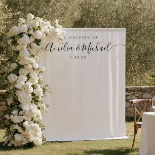 Minimalistische decoratie achterwand voor trouwrec wandkleed
