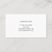 Minimalistische Deep Blue Brown Monogram Consultan Visitekaartje (Achterkant)