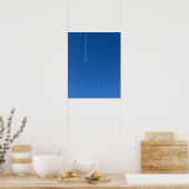 Minimalistische Deep Blue Sky Contrails Poster (Keuken)
