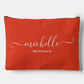 Minimalistische Deep Orange Gepersonaliseerde Brui Etui (Achterkant)