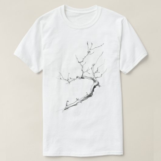 Minimalistische Delicate Boomtak T-shirt (Design voorkant)