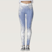 Minimalistische denim silhouet leggings (Voorkant)