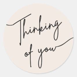 Minimalistische “Denk aan Jou” Calligrafie Sticker