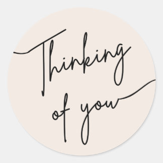 Minimalistische “Denk aan Jou” Calligrafie Sticker